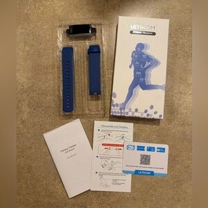 Brand New Letscom ID115Plus HR Fitness Tracker Smart Band Blue - Open Box